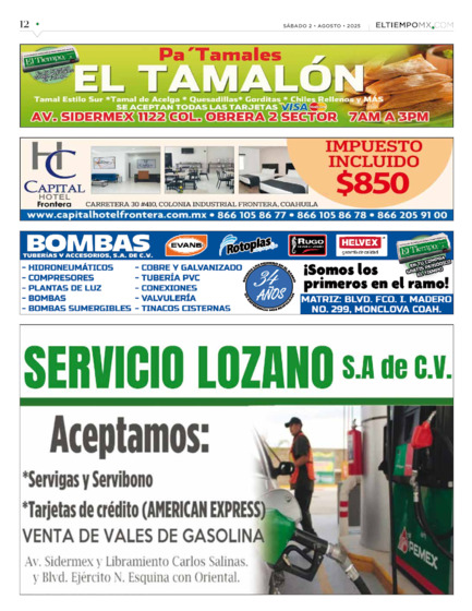Edición impresa, hoja 12
