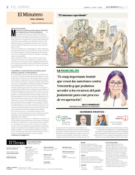Edición impresa, hoja 2